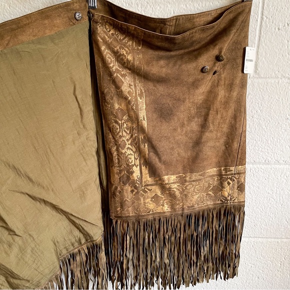 NWT Free People X Brenda Knight Riverbend Suede Skirt - Picture 5 of 15